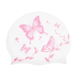 Unique Bargains Silicone Butterfly Vine Leaves Pattern Waterproof Swim Cap 1 Pc -Outdoor Sports Series GUEST a6f2292e 77d5 4ab1 b22c 3ea4f38edc6b