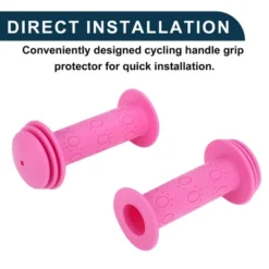 Unique Bargains Child Bike Handlebar Grips Covers 4.13" Pink 1 Pair -Outdoor Sports Series GUEST a7024170 fec7 4f5c 9095 9d157730820d