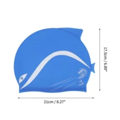 Unique Bargains Kid's Silicone Waterproof Dolphin Swim Cap Blue 1 Pc -Outdoor Sports Series GUEST a705dd56 7941 4870 8808 392e3801252e