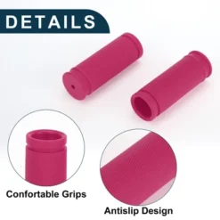 Unique Bargains Bike Handlebar Grips Covers 3.35" Pink 1 Pair -Outdoor Sports Series GUEST a732f3f1 169a 4767 b355 7ef940a9e60d