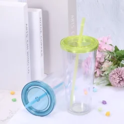Unique Bargains Double Wall Acrylic With Lid And Straw Clear Tumbler 9 Unique Bargains Double Wall Acrylic With Lid And Straw Clear Tumbler -Outdoor Sports Series GUEST a79b99d7 f4f2 48a0 8a4d d718eed608d9