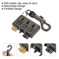 Unique Bargains Dust Groove Cleaner With Plastic Clip Portable Golf Club Brush Red Blue Black 3 Pcs -Outdoor Sports Series GUEST a824544e 9372 499d 97e2 f4e9ef3d0594