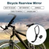 Bike Rearview Mirror 11.2x4.5cm Adjustable | Front Left Handlebar Bike Mirror Black With Mounting Accessories For Bicycle Mountain Road Bike 1 Set