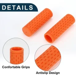 Unique Bargains Bike Handlebar Grips Covers 3.54" Orange 1 Pair -Outdoor Sports Series GUEST a981be9e f834 4551 912f 3c465b3b4525