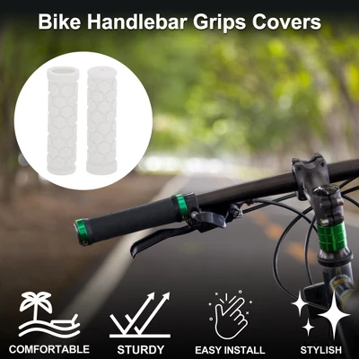 Unique Bargains Bike Handlebar Grips Covers 4.02" White 1 Pair 1 Unique Bargains Bike Handlebar Grips Covers 4.02" White 1 Pair