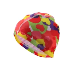 Unique Bargains Polyester Multicolor Hearts Pattern Swim Cap 5.91"x9.25" Yellow Red Green 1 Pc -Outdoor Sports Series GUEST aba4ac73 093c 4ea7 90f0 add5246ea720