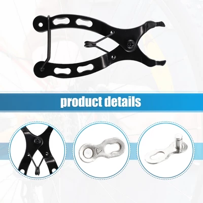 Unique Bargains Universal Bike Bicycle Chain Repair Tool Kit Replacement With 5 Pairs Chain Joint Silver Tone 2 Unique Bargains Universal Bike Bicycle Chain Repair Tool Kit Replacement With 5 Pairs Chain Joint Silver Tone - Image 2