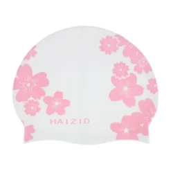 Unique Bargains Silicone Waterproof Swim Cap Pink White 1 Pc -Outdoor Sports Series GUEST ac5d88c3 534f 4eba 83db 08d46904dbe4