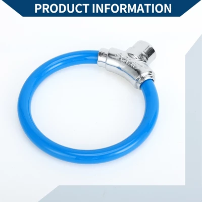Unique Bargains Bicycle Lock Portable Ring Cable Anti-Theft Bike Lock Mini Ring Lock Blue 4 Unique Bargains Bicycle Lock Portable Ring Cable Anti-Theft Bike Lock Mini Ring Lock Blue - Image 4