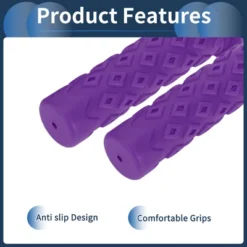 Unique Bargains Bike Handlebar Grips Covers 4.72" Length Purple 1 Pair -Outdoor Sports Series GUEST acfeedc1 d775 42cf 890b 799d808d4ca1