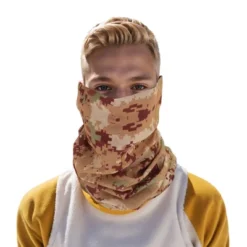 Unique Bargains Sunscreen Camouflage Pattern Face Scarf Mask Brown Yellow 1 Pc -Outdoor Sports Series GUEST ae0f163e 0636 4f19 922a b17f507284e3
