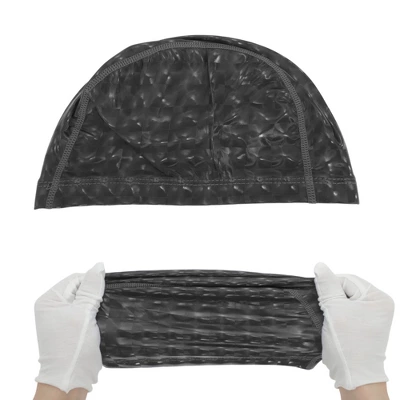 Unique Bargains PU Cube Pattern Swimming Cap 1 Pc 4 Unique Bargains PU Cube Pattern Swimming Cap 1 Pc - Image 4