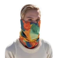 Unique Bargains Sunscreen Cloud Pattern Face Scarf Mask Orange 1 Pc -Outdoor Sports Series GUEST af163c45 64cd 47df 9182 a91900879189