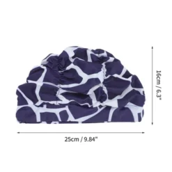 Unique Bargains Nylon Pleated Style Swimming Cap Navy Blue White 1 Pc -Outdoor Sports Series GUEST b09cd98c 7a3c 43af a8ba e539ae141dec