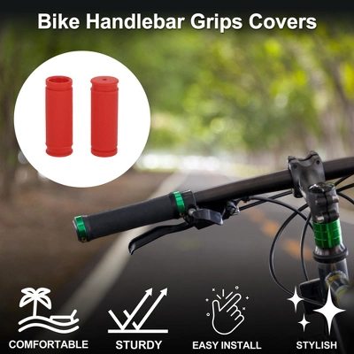Unique Bargains Bike Handlebar Grips Covers 3.35" Length Red 1 Pair 1 Unique Bargains Bike Handlebar Grips Covers 3.35" Length Red 1 Pair