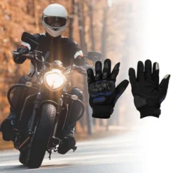 Unique Bargains Motorcycle Cycling Gloves Full Finger 1 Pair