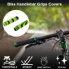 Unique Bargains Bike Handlebar Grips Covers 4.92" Yellow 1 Pair