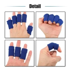 Unique Bargains Black Beige Blue Breathable Finger Sleeves Thumb Braces Support Elastic Compression Protectors For Arthritis Trigger Finger 30pcs -Outdoor Sports Series GUEST b206447a 8a02 47ca a1a8 836c0759ed6d