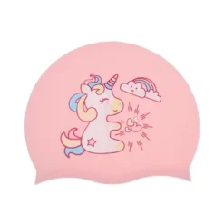 Unique Bargains Kid's Silicone Rainbow Horses Swim Cap Light Pink 1 Pc -Outdoor Sports Series GUEST b2e6f089 4b5e 48ca aae9 33f3d35d22fa