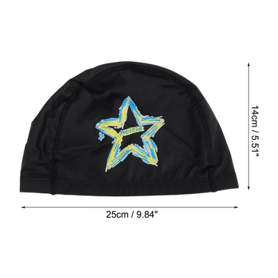 Unique Bargains Knitted PU Elastic Star Pattern Swim Cap 1 Pc 3 Unique Bargains Knitted PU Elastic Star Pattern Swim Cap 1 Pc - Image 3