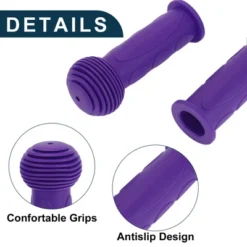 Unique Bargains Child Bike Handlebar Grips Covers 4.33" Purple 1 Pair -Outdoor Sports Series GUEST b37f6145 c157 41b7 8dca a133250f43d5