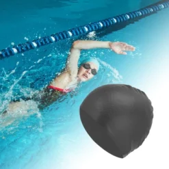 Unique Bargains Silicone Waterproof Non-slip Swim Cap 1 Pc