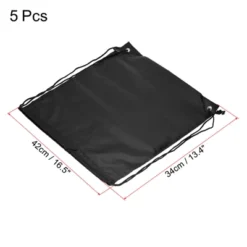 Unique Bargains Gym Sports Outdoor Traveling Nylon Polyester Drawstring Storage Bag 5 Pcs