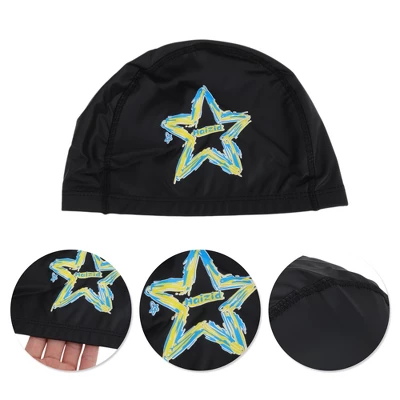 Unique Bargains Knitted PU Elastic Star Pattern Swim Cap 1 Pc 2 Unique Bargains Knitted PU Elastic Star Pattern Swim Cap 1 Pc - Image 2