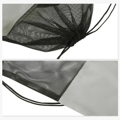 Unique Bargains Drawstring Backpacks Polyester Gray 1 Pc 2 Unique Bargains Drawstring Backpacks Polyester Gray 1 Pc - Image 2