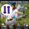 Unique Bargains Child Bike Handlebar Grips Covers 4.33" Purple 1 Pair