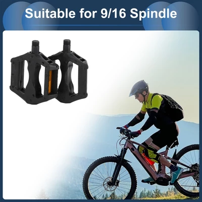 Unique Bargains Cycling Bike Pedal 9/16" Spindle Cycling Anti-Slip Widened Pedal Black For Road Mountain BMX MTB Bike 1 Unique Bargains Cycling Bike Pedal 9/16" Spindle Cycling Anti-Slip Widened Pedal Black For Road Mountain BMX MTB Bike