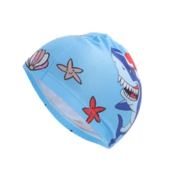 Unique Bargains Kid's Polyester Sharks Pattern Swim Cap Blue 1 Pc -Outdoor Sports Series GUEST b8dae891 489f 460a a14f f907ffc855e8