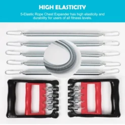 Unique Bargains Plastic Handle 5 Springs Chest Arm Expander Pull Exerciser Equipment Red Black 1 Pc -Outdoor Sports Series GUEST b93868bc 322c 42c0 82f5 b25e552be77d