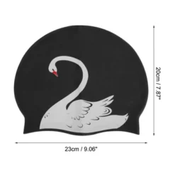 Unique Bargains Silicone Swans Pattern Swim Cap 1 Pc -Outdoor Sports Series GUEST b9c8547b dd59 4bfa b320 93ae5a8ee1f3