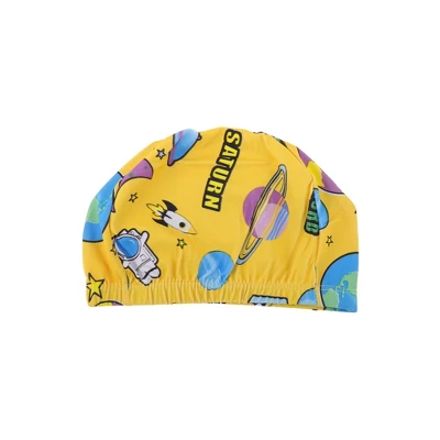 Unique Bargains Polyester Planet Pattern Swim Cap 5.91"x8.27" Yellow Blue 1 Pc 5 Unique Bargains Polyester Planet Pattern Swim Cap 5.91"x8.27" Yellow Blue 1 Pc - Image 5