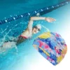 Unique Bargains Nylon Pleated Style Swimming Cap 1Pc