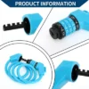 Unique Bargains Extended Bicycle Padlock Cable Lock Spiral Resettable 5 Digit Bike Lock Blue Set
