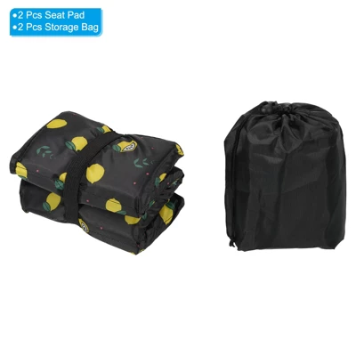 Unique Bargains Ultralight Waterproof Oxford Cloth Foam Foam Sleeping Pad 15.7" X 11.6" X 0.4" Yellow Black 2 Pcs 2 Unique Bargains Ultralight Waterproof Oxford Cloth Foam Foam Sleeping Pad 15.7" X 11.6" X 0.4" Yellow Black 2 Pcs - Image 2