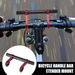 Unique Bargains Bicycle Aluminum Alloy Handlebar Extension Bracket Carbon Fiber Pattern