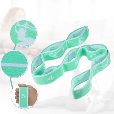 Unique Bargains High Elastic 8-Loop Yoga Stretching Exercise Band 1 Pc 5 Unique Bargains High Elastic 8-Loop Yoga Stretching Exercise Band 1 Pc - Image 5