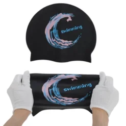 Unique Bargains Silicone Moon Pattern Swim Cap 1 Pc -Outdoor Sports Series GUEST bd28cbc4 b498 41a9 b42a 07569119e637