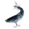 Unique Bargains Fishing Lures Jerk Baits For Bass Fishing Lifelike Freshwater Lures ABS Blue 0.06lb 3 Pcs