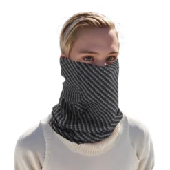 Unique Bargains Sunscreen Stripes Pattern Face Scarf Mask Black Gray 1 Pc -Outdoor Sports Series GUEST bdef6ef8 1afd 44db 88b4 c1da00487f4f