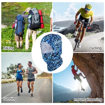 Unique Bargains Quick-drying Ice Silk Geometric Balaclava Face Mask 1 Pc 2 Unique Bargains Quick-drying Ice Silk Geometric Balaclava Face Mask 1 Pc - Image 2