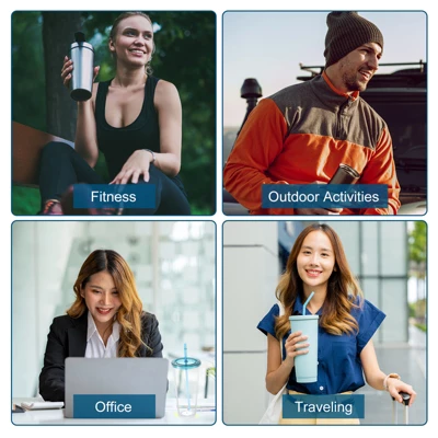 Unique Bargains Double Wall Acrylic With Lid And Straw Clear Tumbler 5 Unique Bargains Double Wall Acrylic With Lid And Straw Clear Tumbler - Image 5