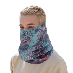 Unique Bargains Sunscreen Bubbles Pattern Face Scarf Mask Cyan Blue 1 Pc -Outdoor Sports Series GUEST bfb1616b 41e7 4bdd 827b 1427ceae1d35