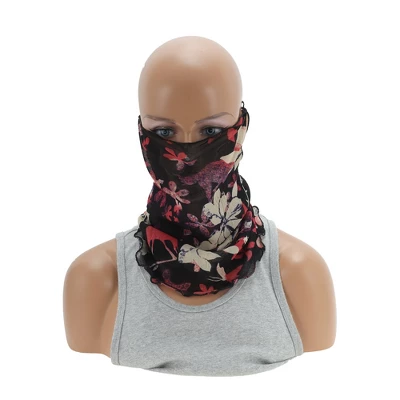 Unique Bargains Floral Printed Earloop Neck Gaiter 1 Pc 5 Unique Bargains Floral Printed Earloop Neck Gaiter 1 Pc - Image 5