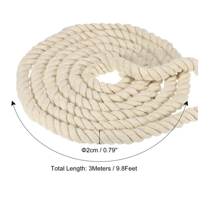 Unique Bargains Natural Thick Cotton Twisted Tug Of War Rope 1 Pc 1 Unique Bargains Natural Thick Cotton Twisted Tug Of War Rope 1 Pc