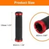 Unique Bargains Non-Slip Mushroom Double Lock-on Bike Handlebar Grips 5.12" 4 Pairs With Hex Wrench