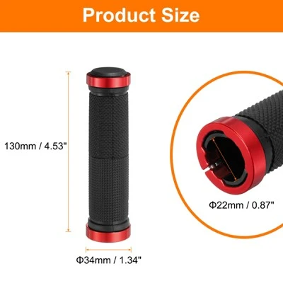 Unique Bargains Non-Slip Mushroom Double Lock-on Bike Handlebar Grips 5.12" 4 Pairs With Hex Wrench 1 Unique Bargains Non-Slip Mushroom Double Lock-on Bike Handlebar Grips 5.12" 4 Pairs With Hex Wrench